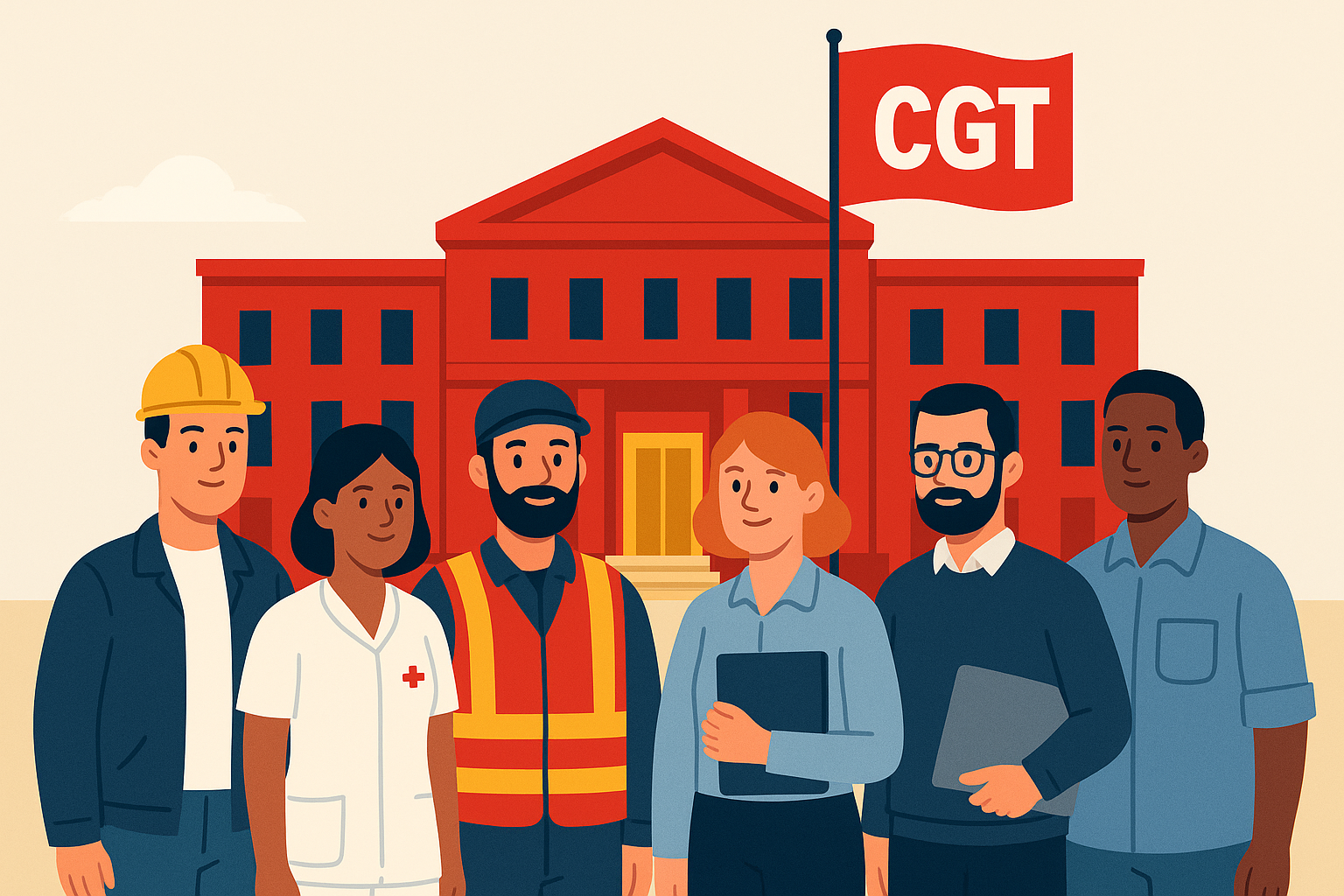 Militants de la Fédération CGT des Sociétés d'Études